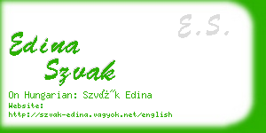 edina szvak business card